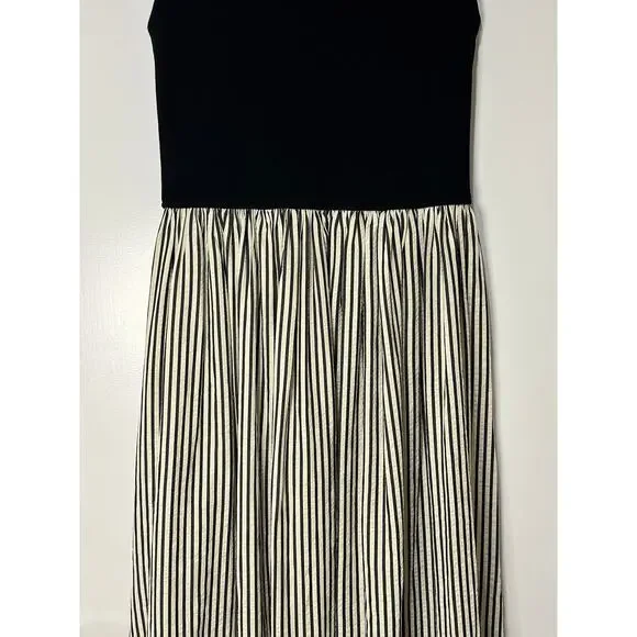 Brave + True Daphne Striped Sleeveless Crew Neck Maxi Dress Black Size XL NWOT - Picture 14 of 16